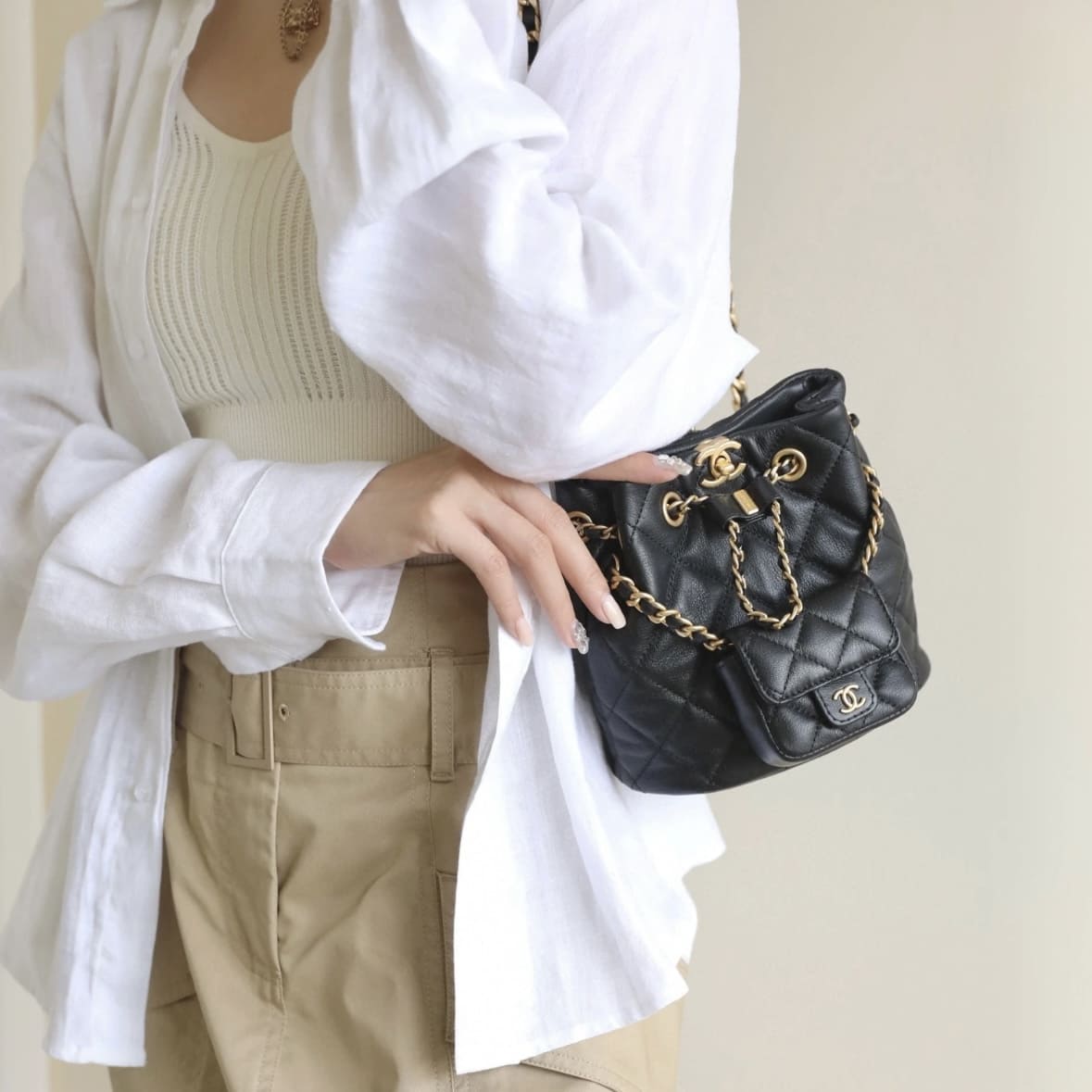 Chanel Black Backpack With The Pouch AS3947 - Image 4