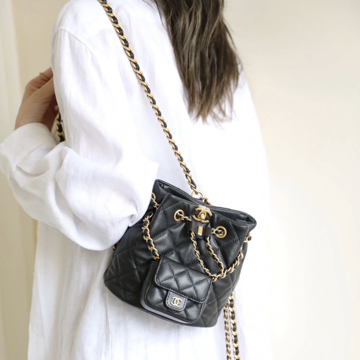 Chanel Black Backpack With The Pouch AS3947 - Image 5