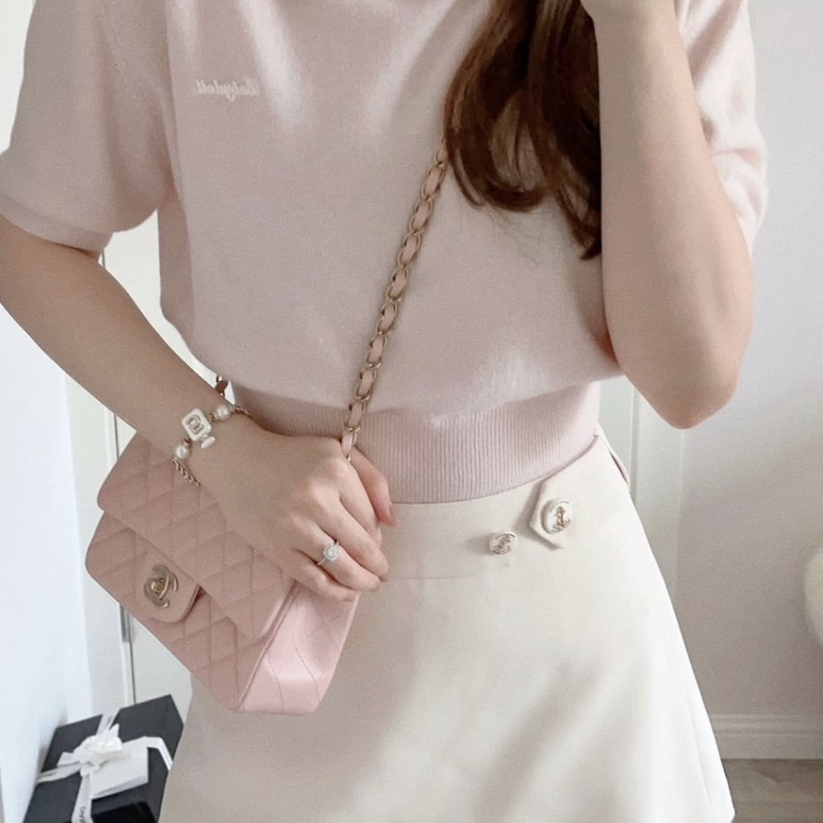 Chanel Classic Flap 23cm Pink Sakura - Image 3