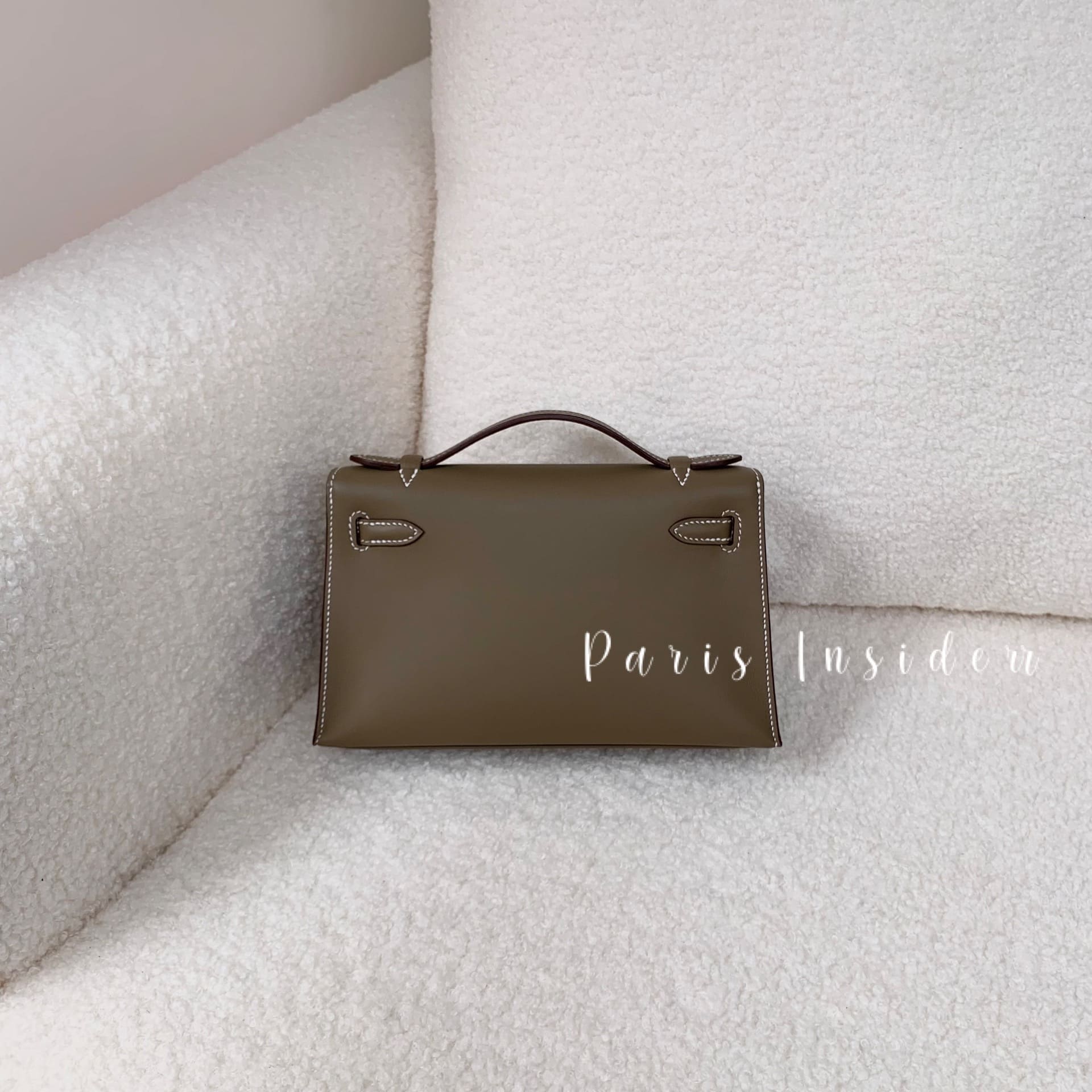 Hermes Kelly Pochette Etoupe GHW - Image 2