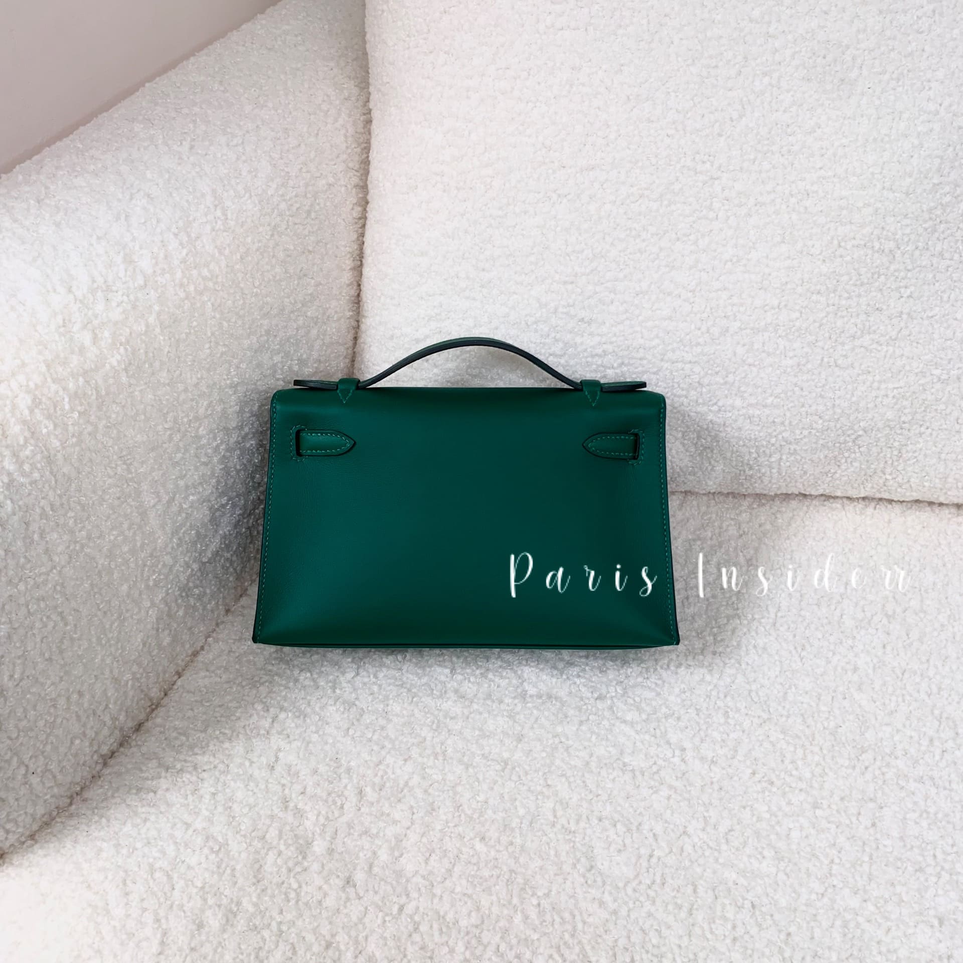 Hermes Kelly Pochette Vert Moyen GHW - Image 2