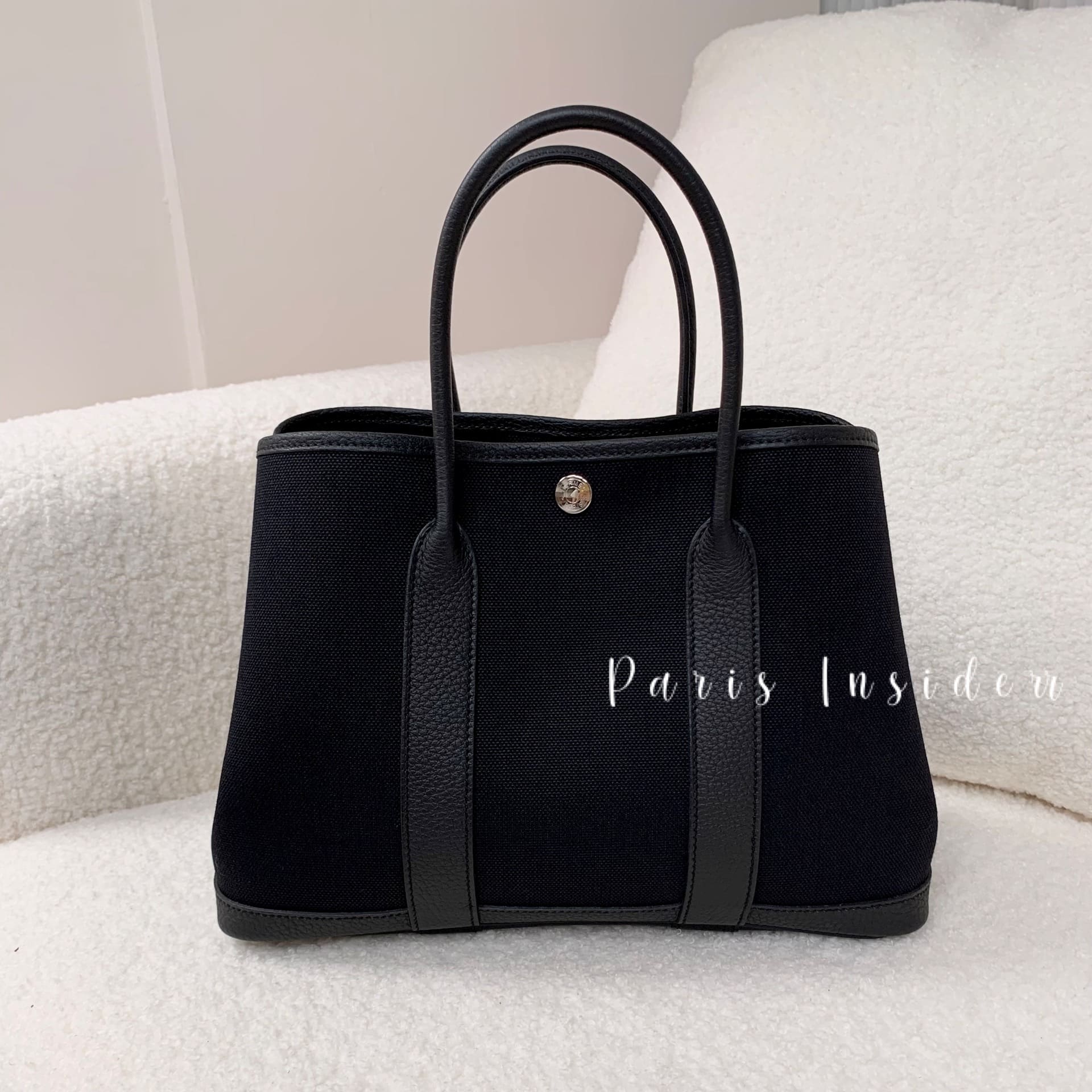 Hermes Garden Party 30 Canvas With Noir