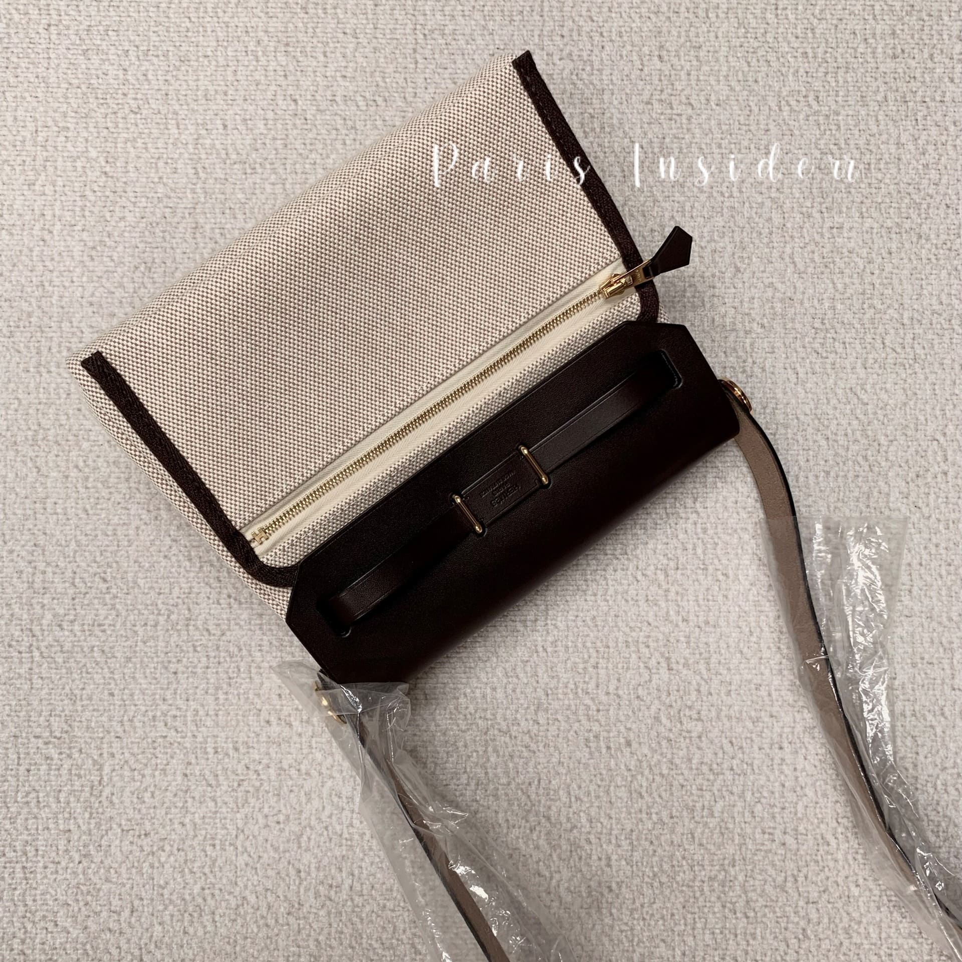 Hermes Mini Herbag Canvans With Ebene GHW - Image 3