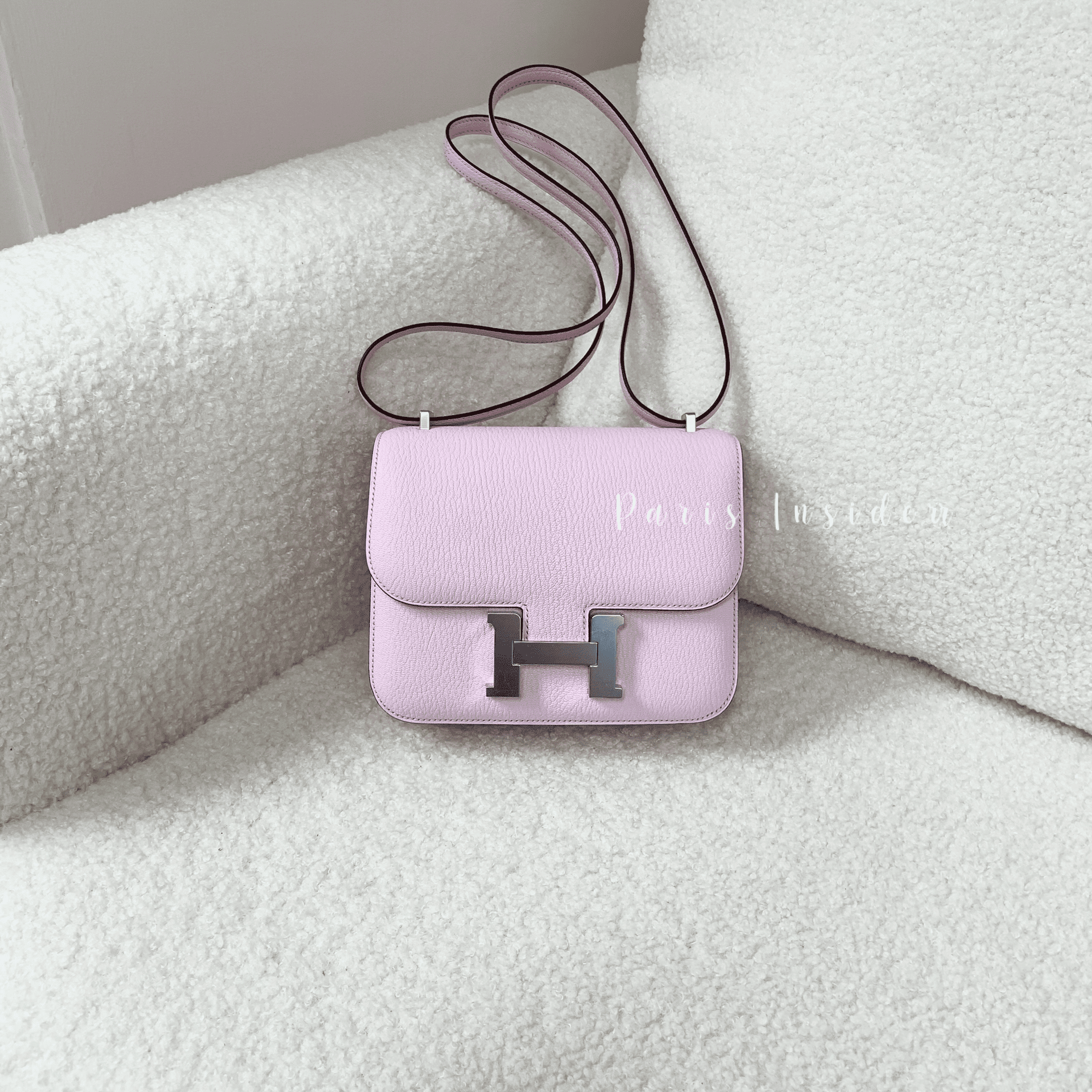 Hermes Mini Constance 19 Rose Darling PHW With Mirror