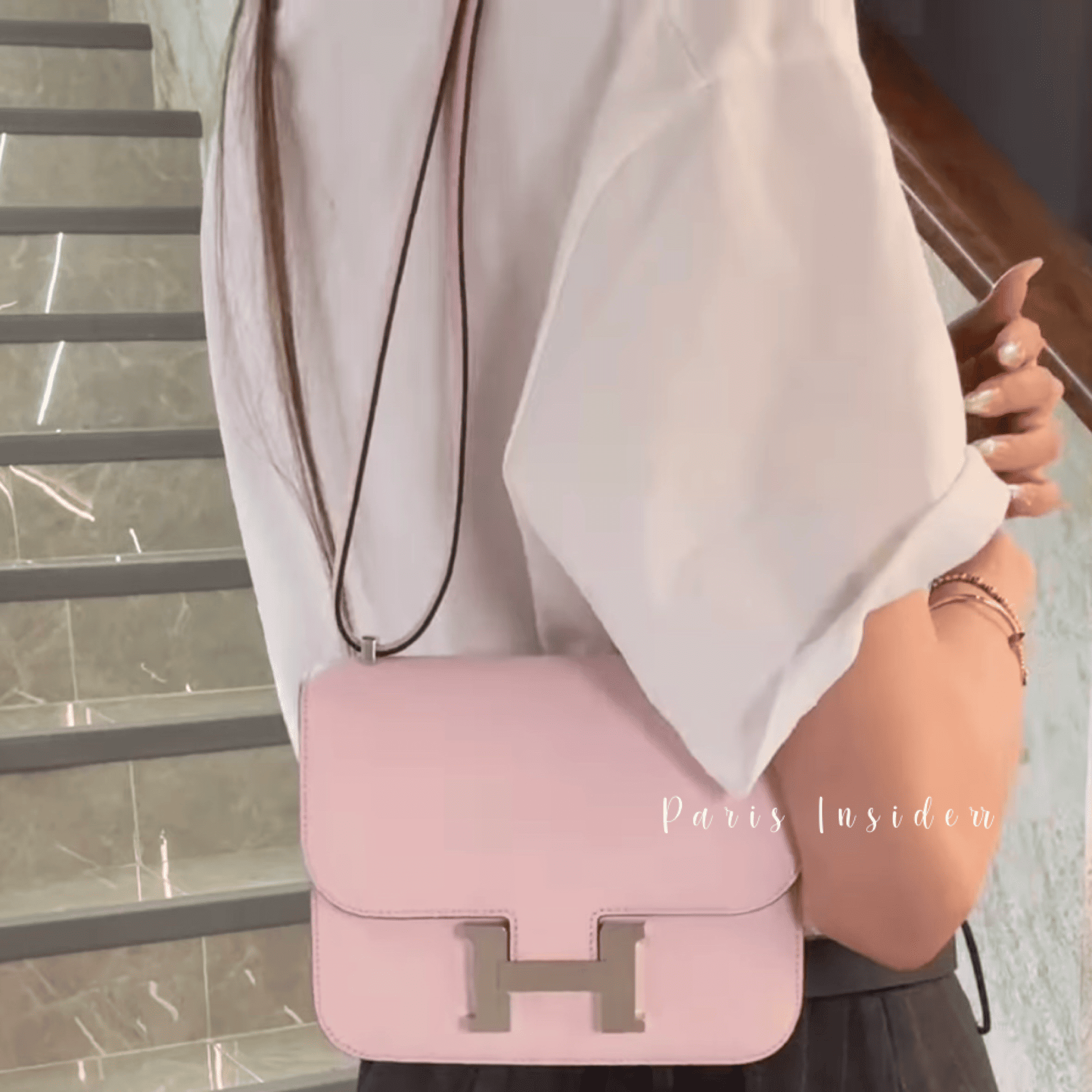 Hermes Mini Constance 19 Rose Darling PHW With Mirror - Image 2