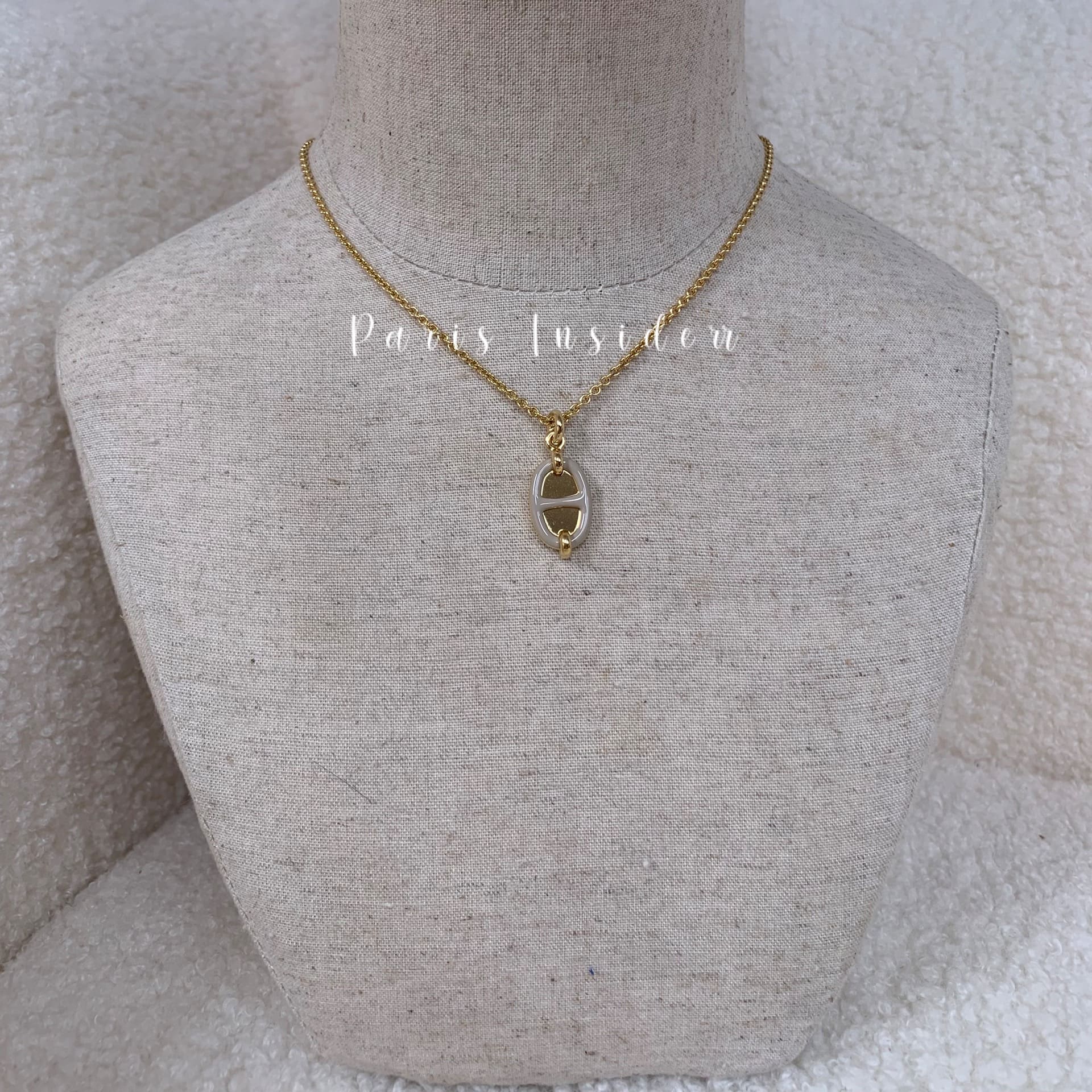Hermes Mini Maillon pendant, small model Marron Glace GHW - Image 2