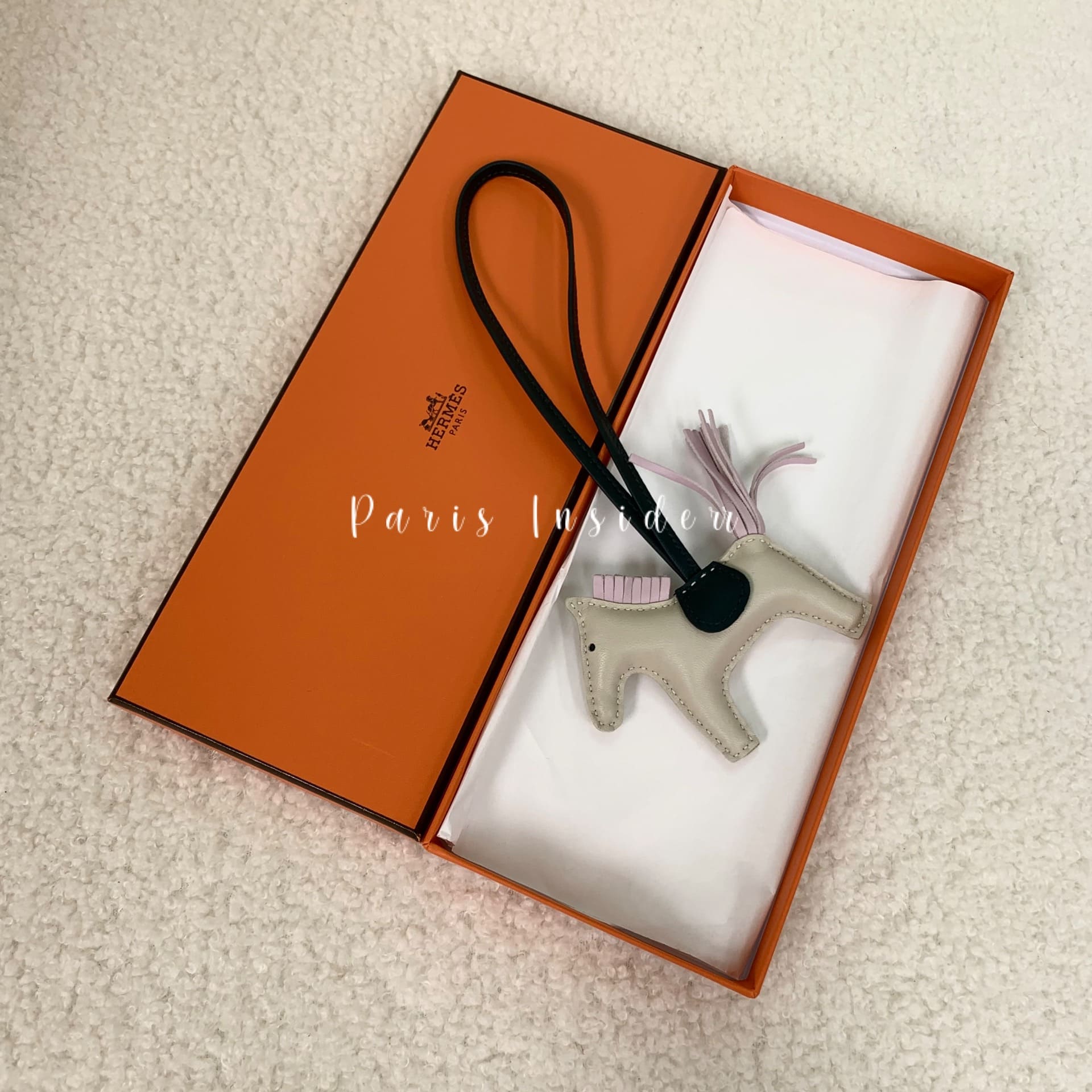 Hermes Rodeo PM Charm Craie x Mauve Pale x Vert Cypres