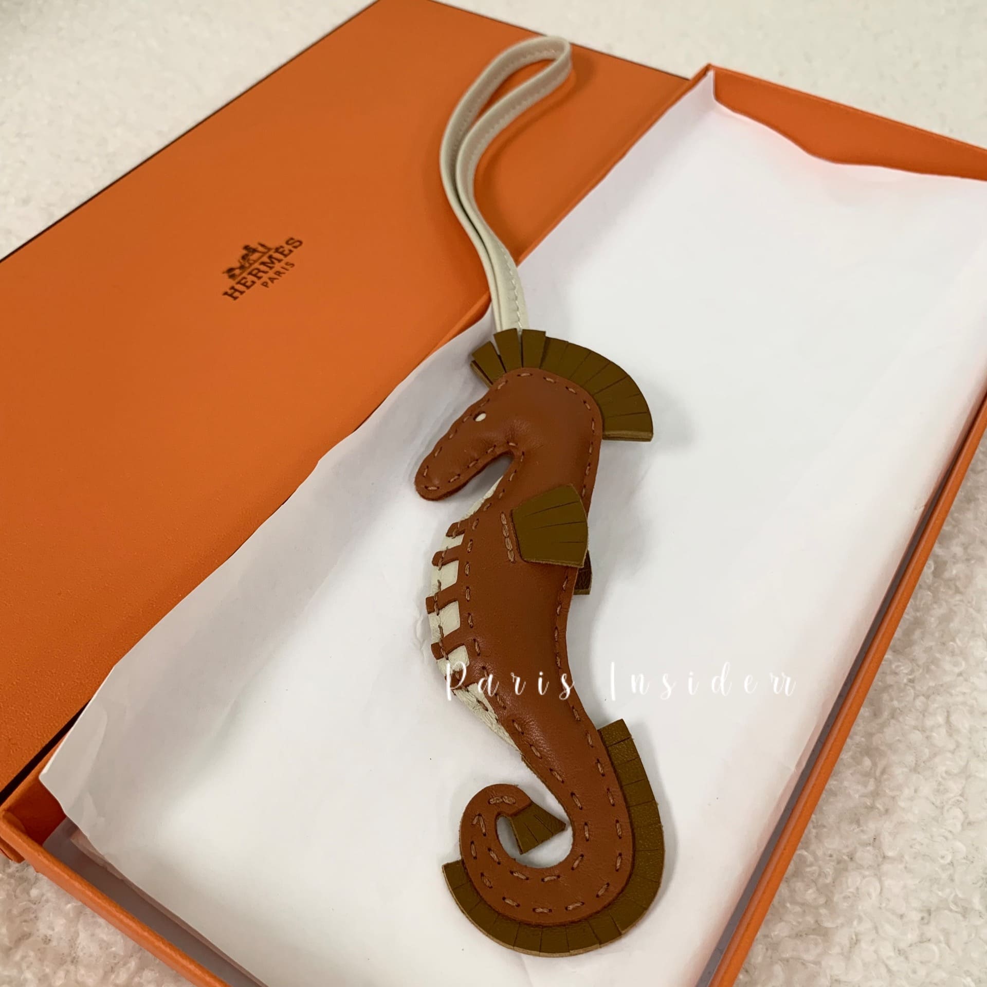 Hermes Hippo Charm Gold x Kraft x Craie - Image 2