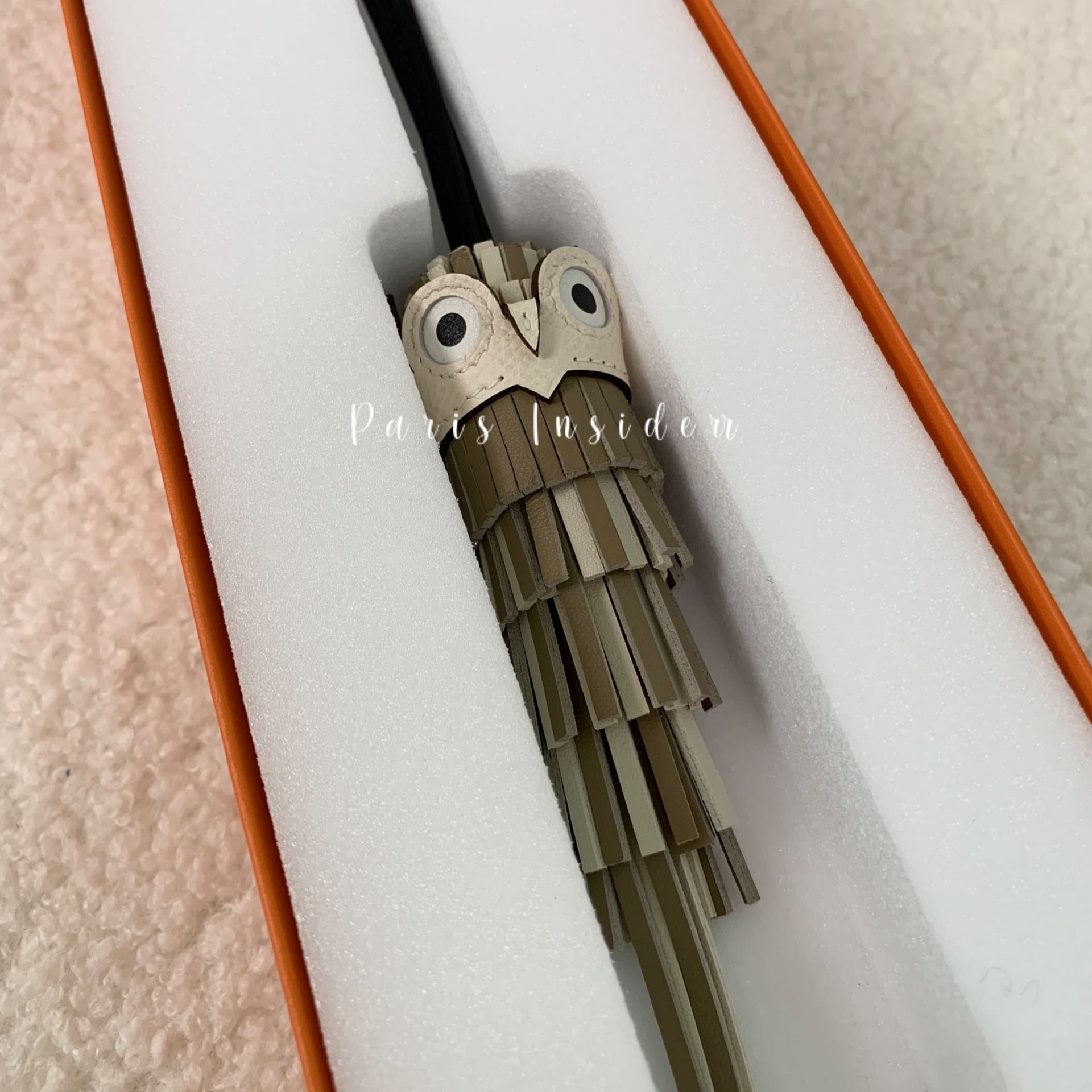 Hermes Chouette Charm - Beige Marfa / Craie / Noir / Nata / Blanc - Image 2