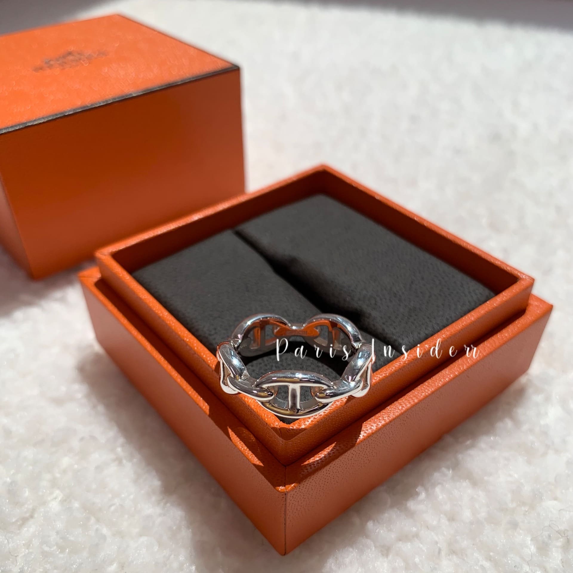 Hermes Chaine d'ancre Pendant Enchainee 925 Sterling Silver Ring - Image 2