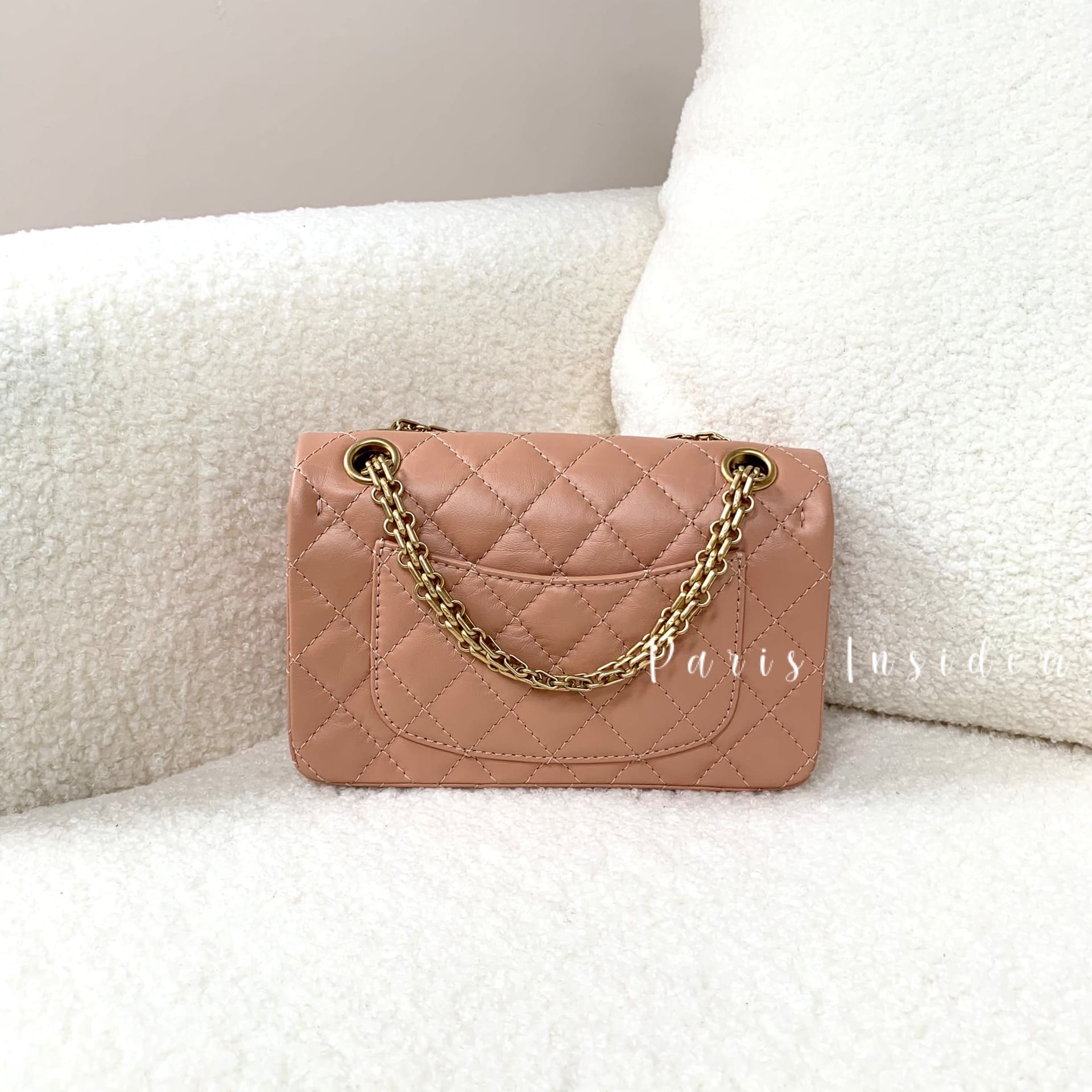 Chanel Mini Reissue 2.55 Flap Bag Beige - Image 3