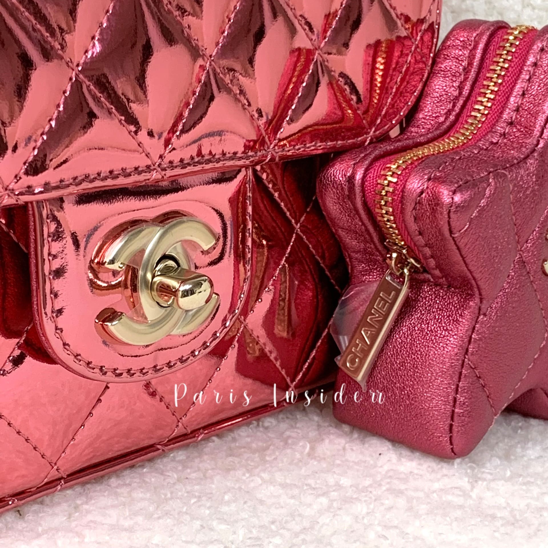 Chanel Mini Flap Bag With Star Pouch Pink - Image 2