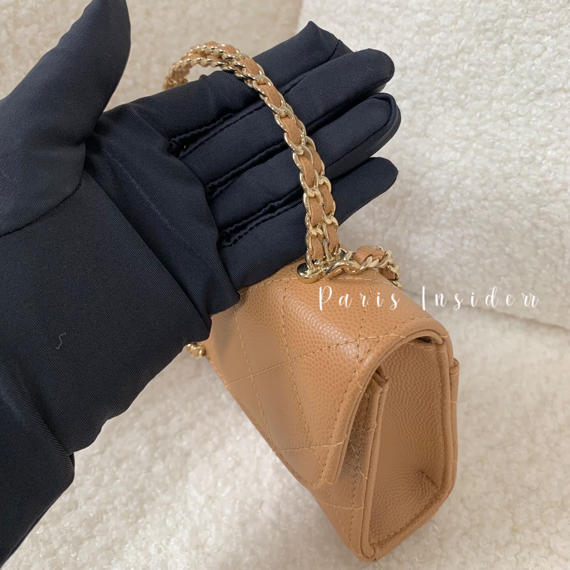 Chanel Kelly Clutch With Chain Beige - Image 2