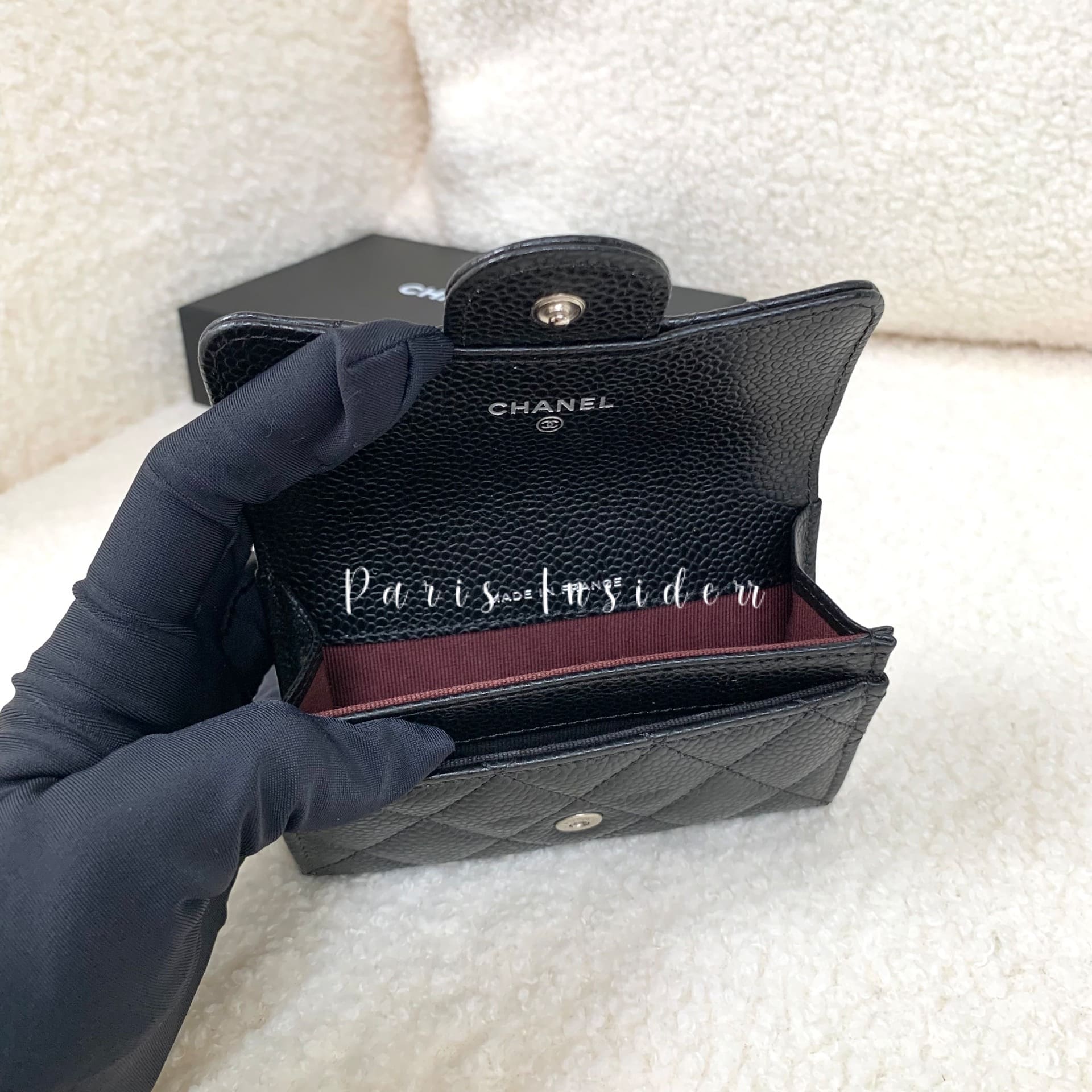 Chanel Classic Flap Card Holder Black With PHW - Image 3