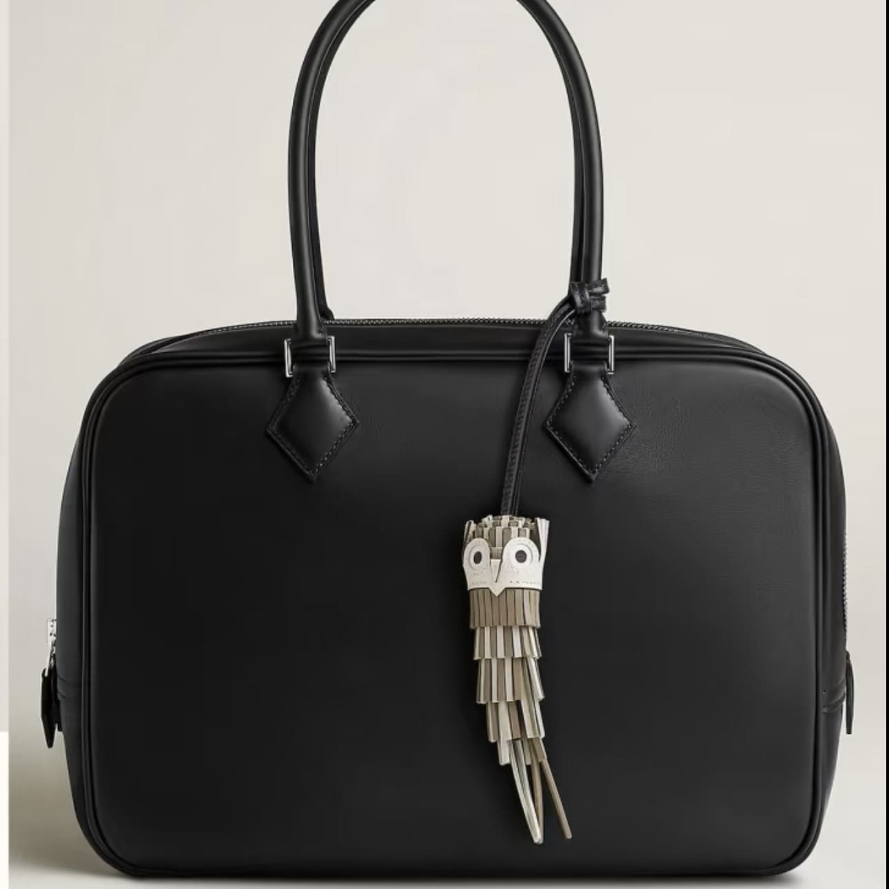 Hermes Chouette Charm - Beige Marfa / Craie / Noir / Nata / Blanc - Image 3