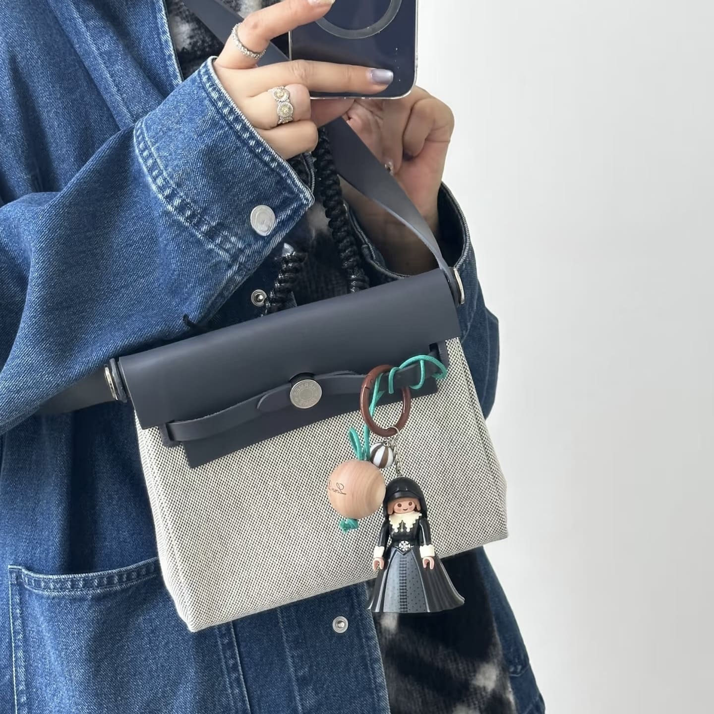 Hermes Mini Herbag 20 - Ardoise PHW (石板灰 銀扣) - Image 6