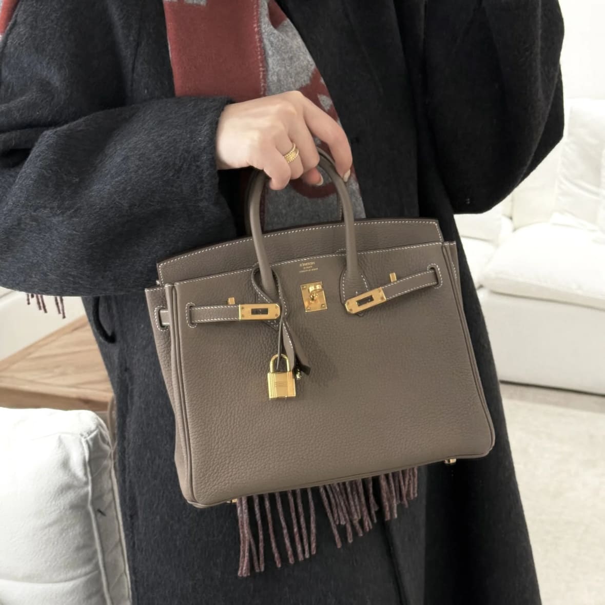 Hermes Birkin 25 Etoupe BGHW - Image 4