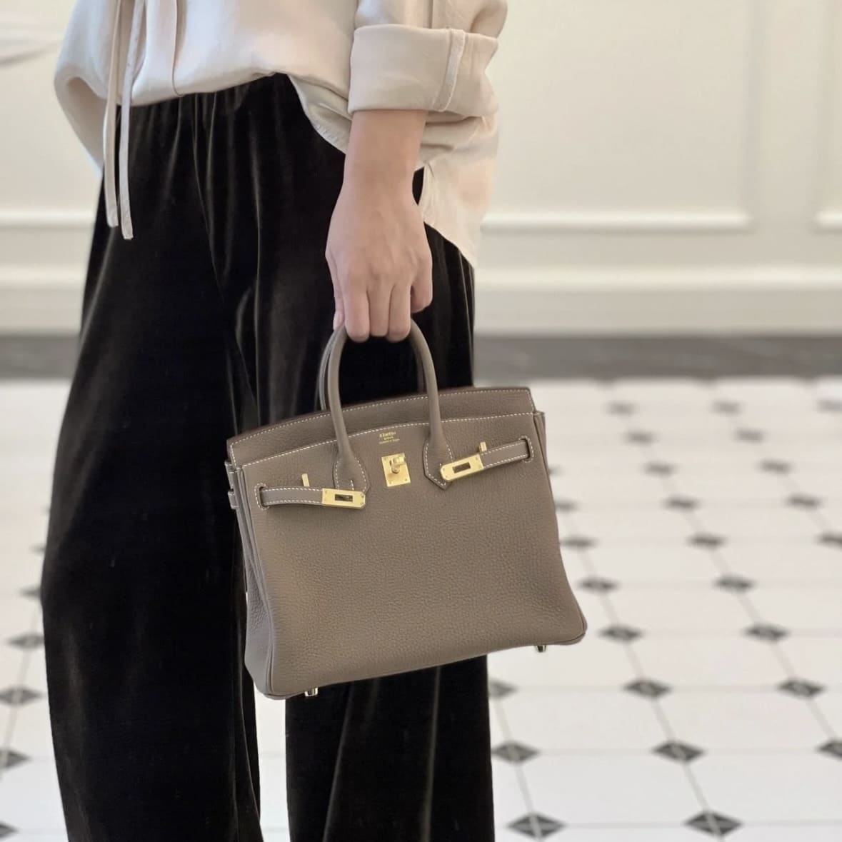 Hermes Birkin 25 Etoupe BGHW - Image 5