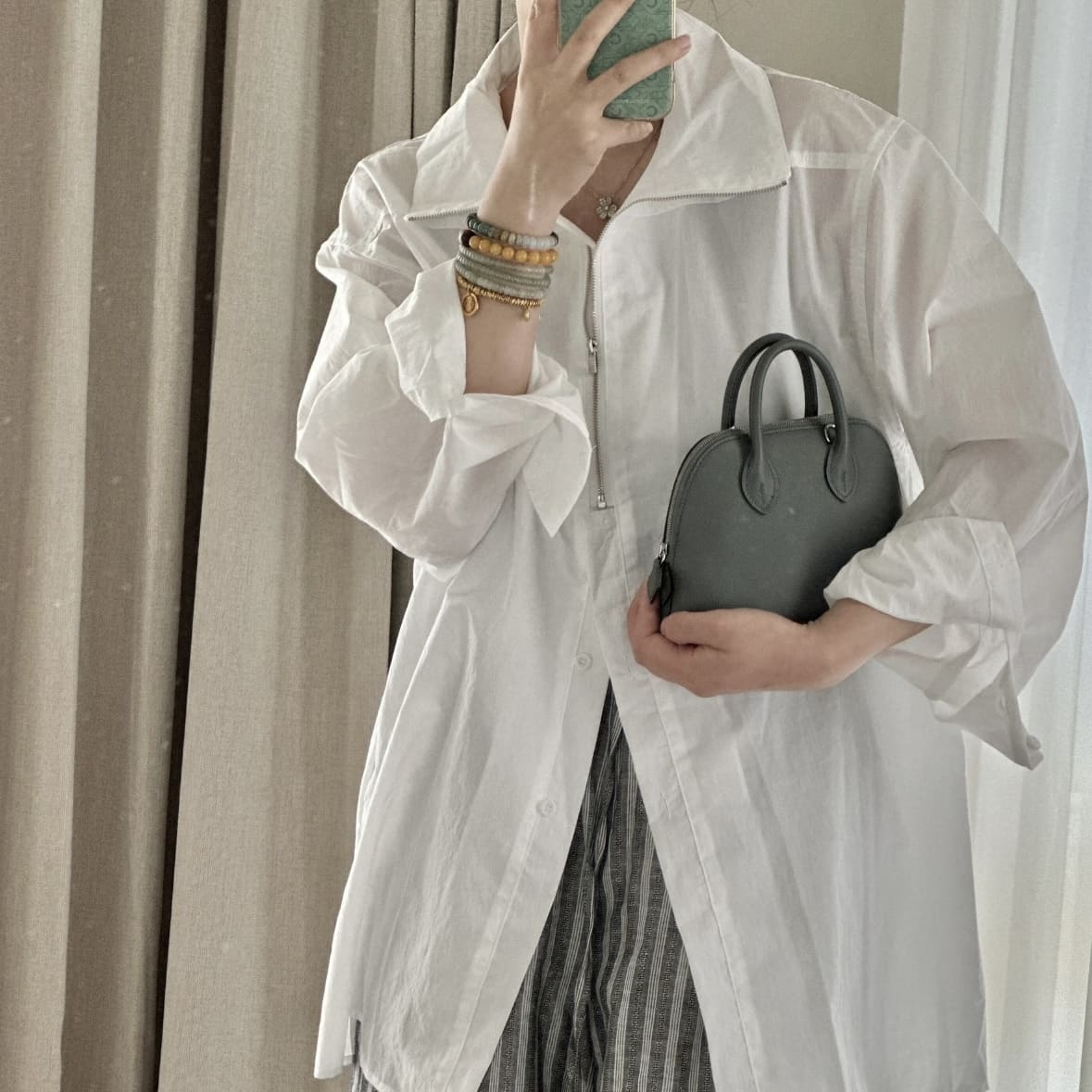 Hermes Mini Bolide Vert Amande PHW - Image 2