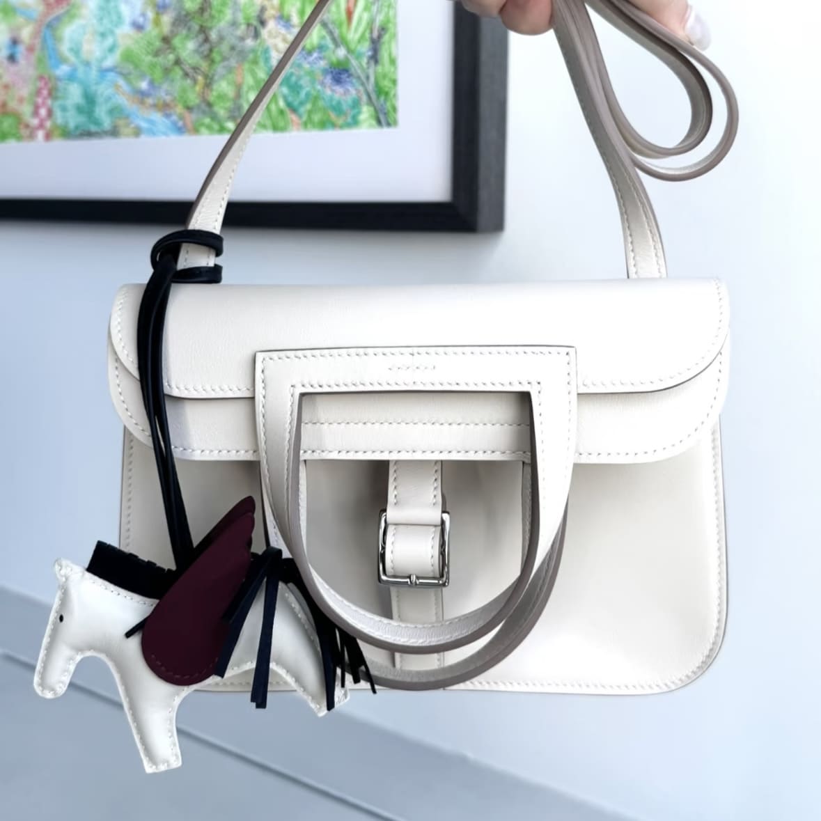 Hermes Mini Halzan Craie PHW - Image 2