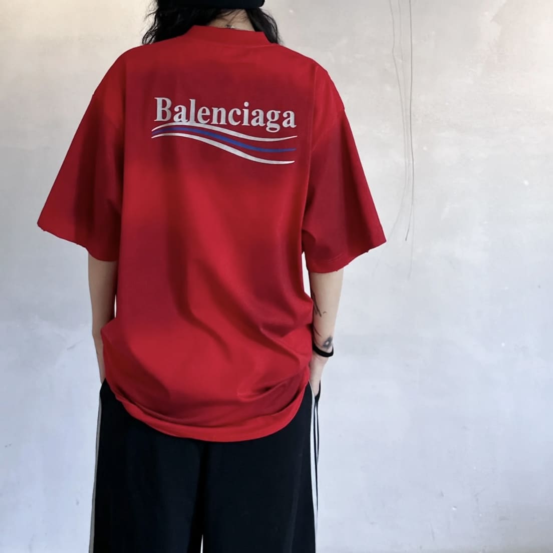 Balenciaga Political Campaign T-Shirt Red - Image 4