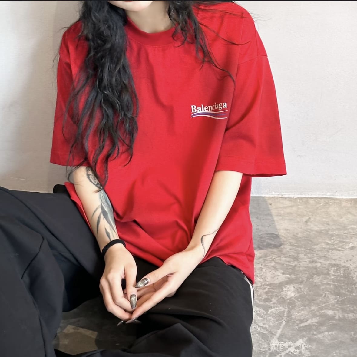 Balenciaga Political Campaign T-Shirt Red - Image 3