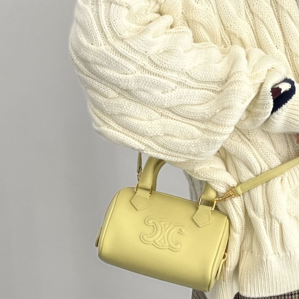 Celine Mini Boston Spring Yellow - Image 4