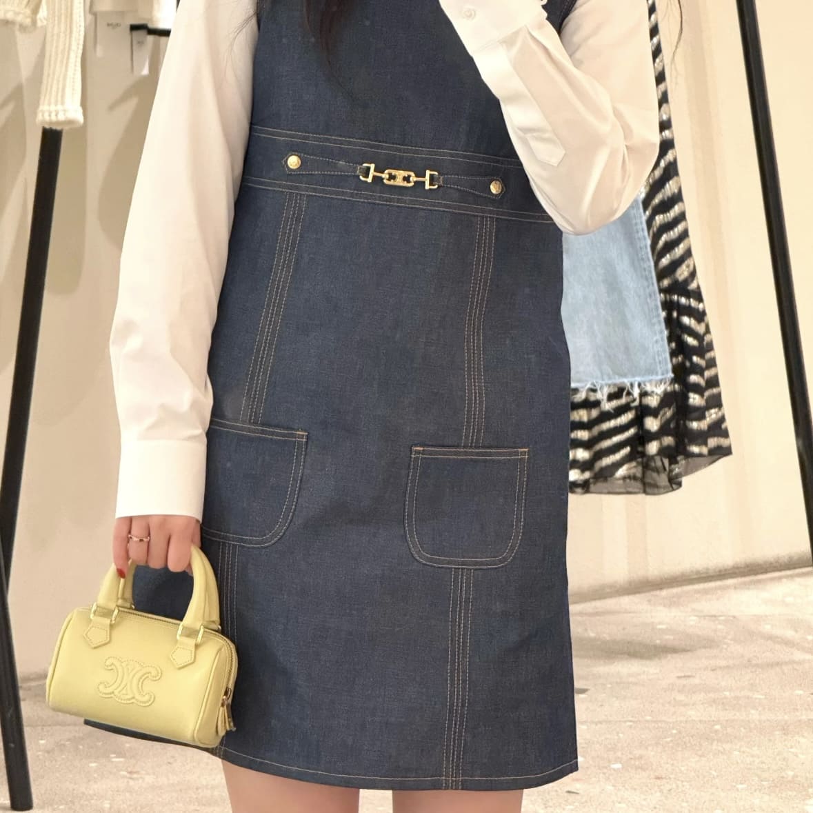 Celine Mini Boston Spring Yellow - Image 3