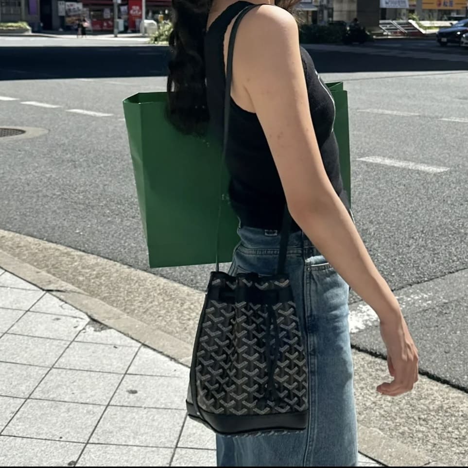 Goyard Petit Flot Bucket Bag - Navy Blue - Image 4