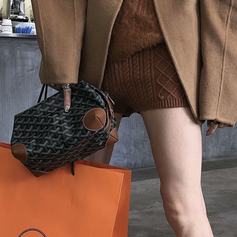 Goyard Bowling 25 Toiletry Bag Black With Tan - Image 3