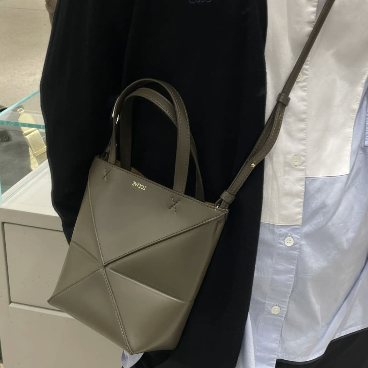 Loewe Mini Puzzle Fold Tote - Dark Khaki 深卡其色 - Image 6