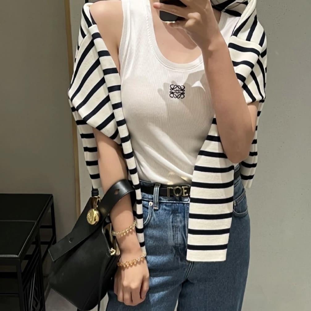 Loewe Anagram Tank Top - White 白 - Image 2