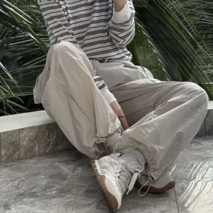 Miu Miu Tyre Technical Fabric And Suede Sneakers - Ivory 象牙白 - Image 7