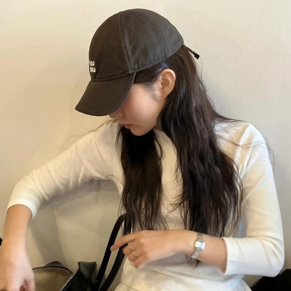 Miu Miu Denim Baseball Cap - Dark Brown With Iris 深棕 - Image 5