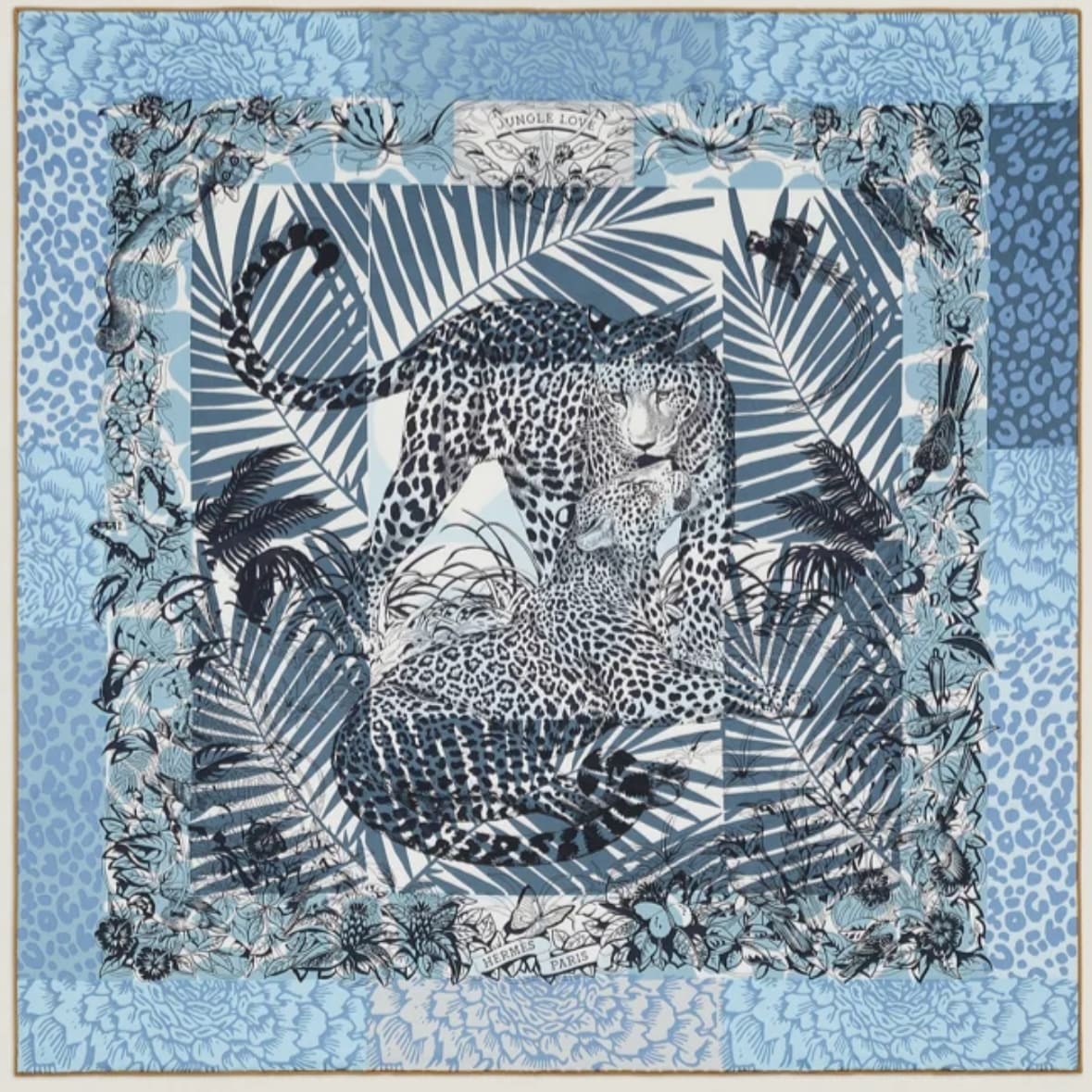 Hermes Jungle Love 70 Blue - Image 2