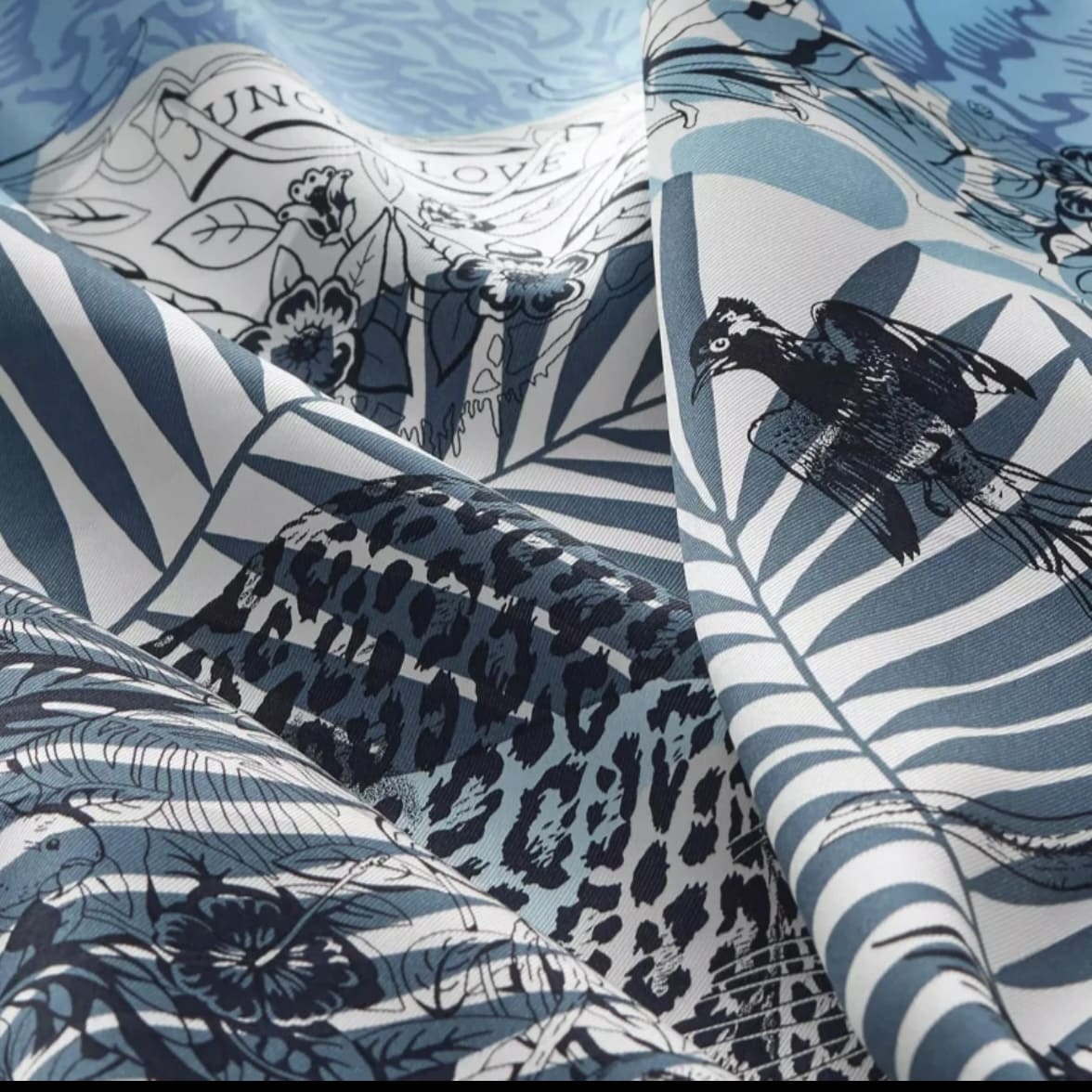 Hermes Jungle Love 70 Blue - Image 3