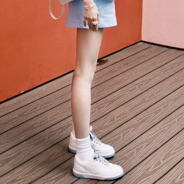 Chanel Sneakers G39980 - White with blue 白藍 - Image 3