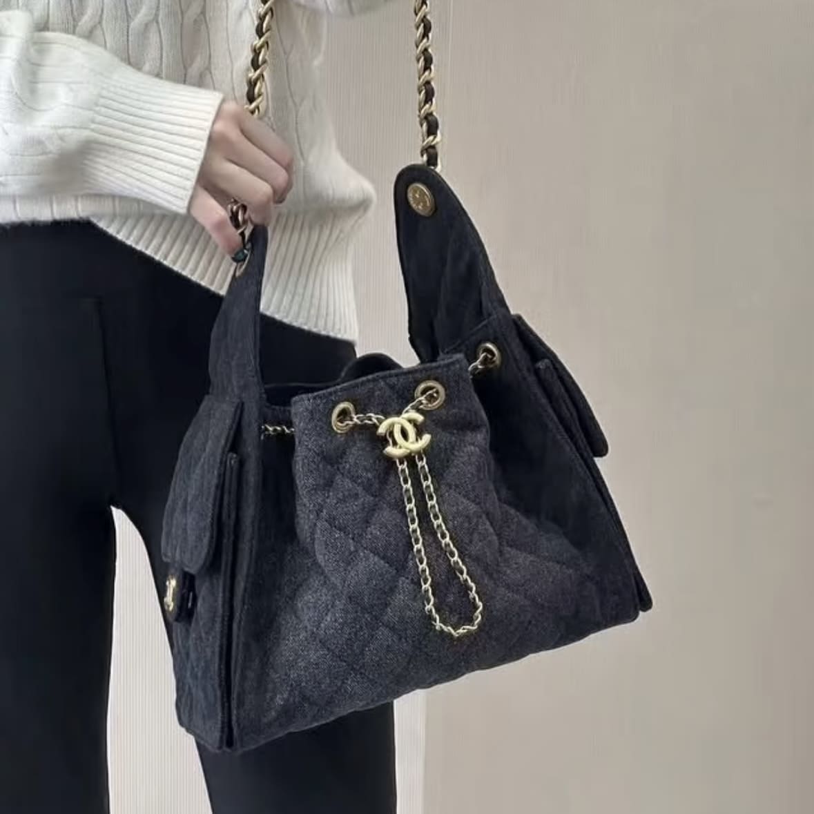Chanel 25 Hobo Bag AS5311 - Washed Denim Black 洗水黑 - Image 3