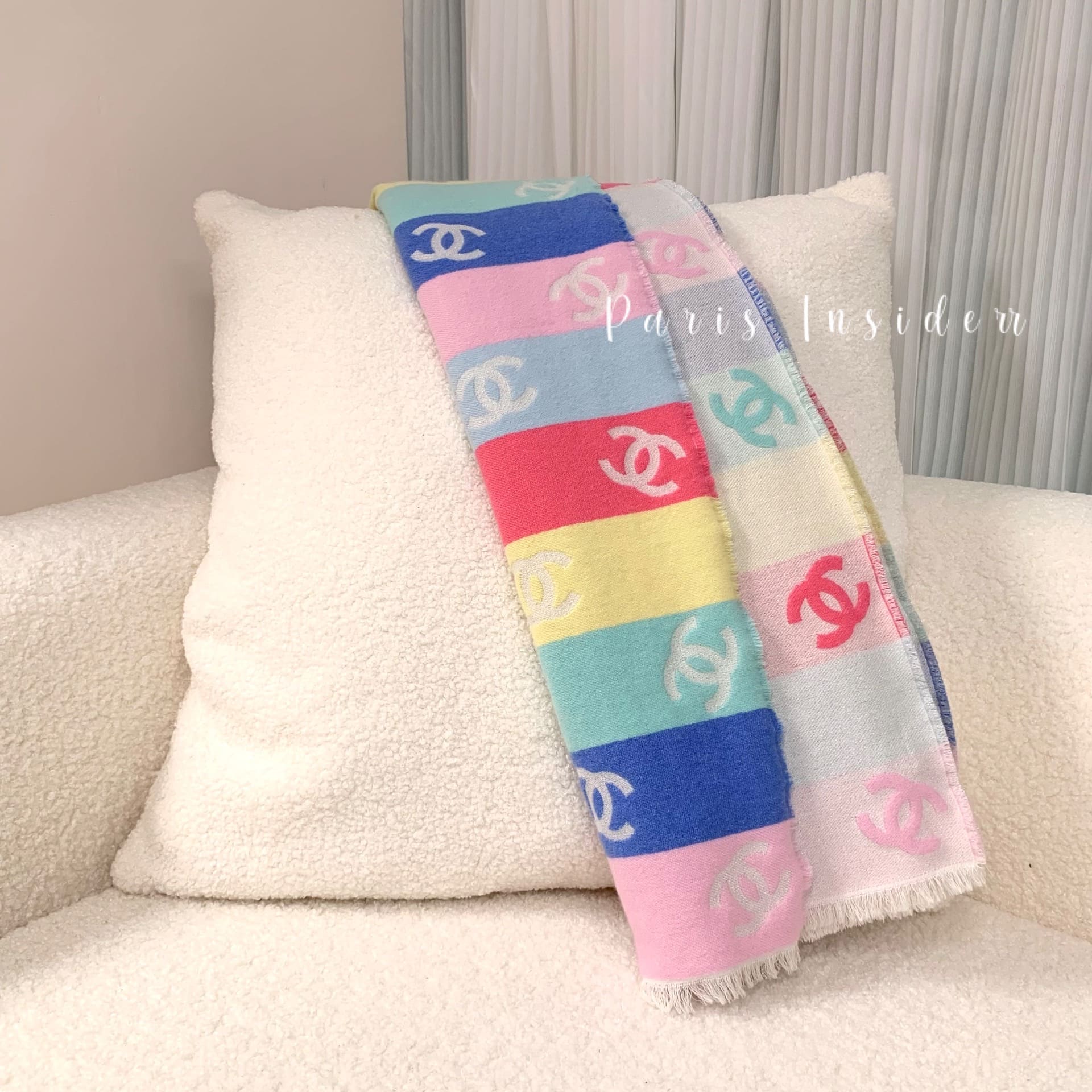 Chanel Rainbow CC Logo Scarf - Image 2