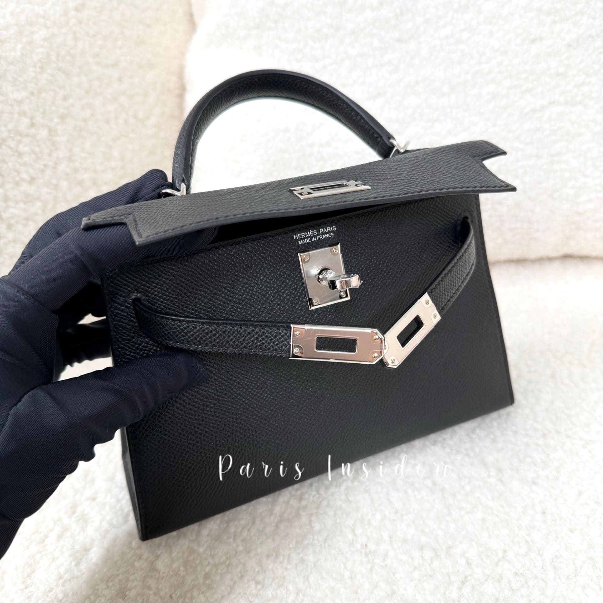 Hermes Mini Kelly II Noir PHW - Image 2