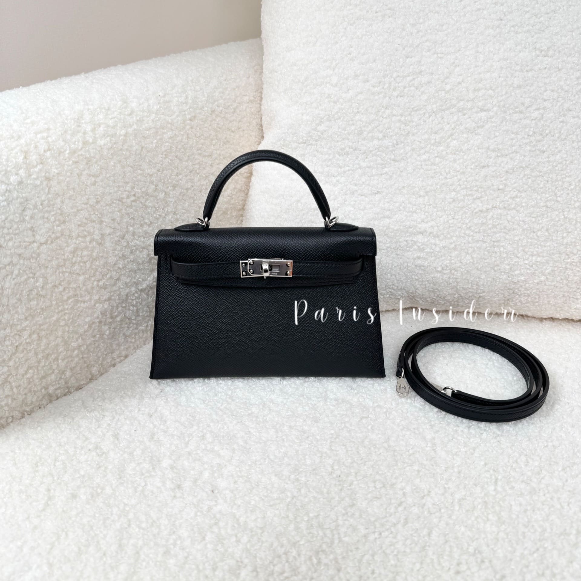 Hermes Mini Kelly II Noir PHW