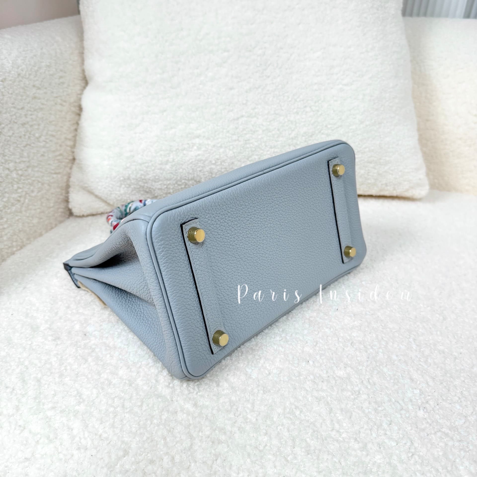 Hermes Birkin 25 Blue Glacier GHW - Image 3