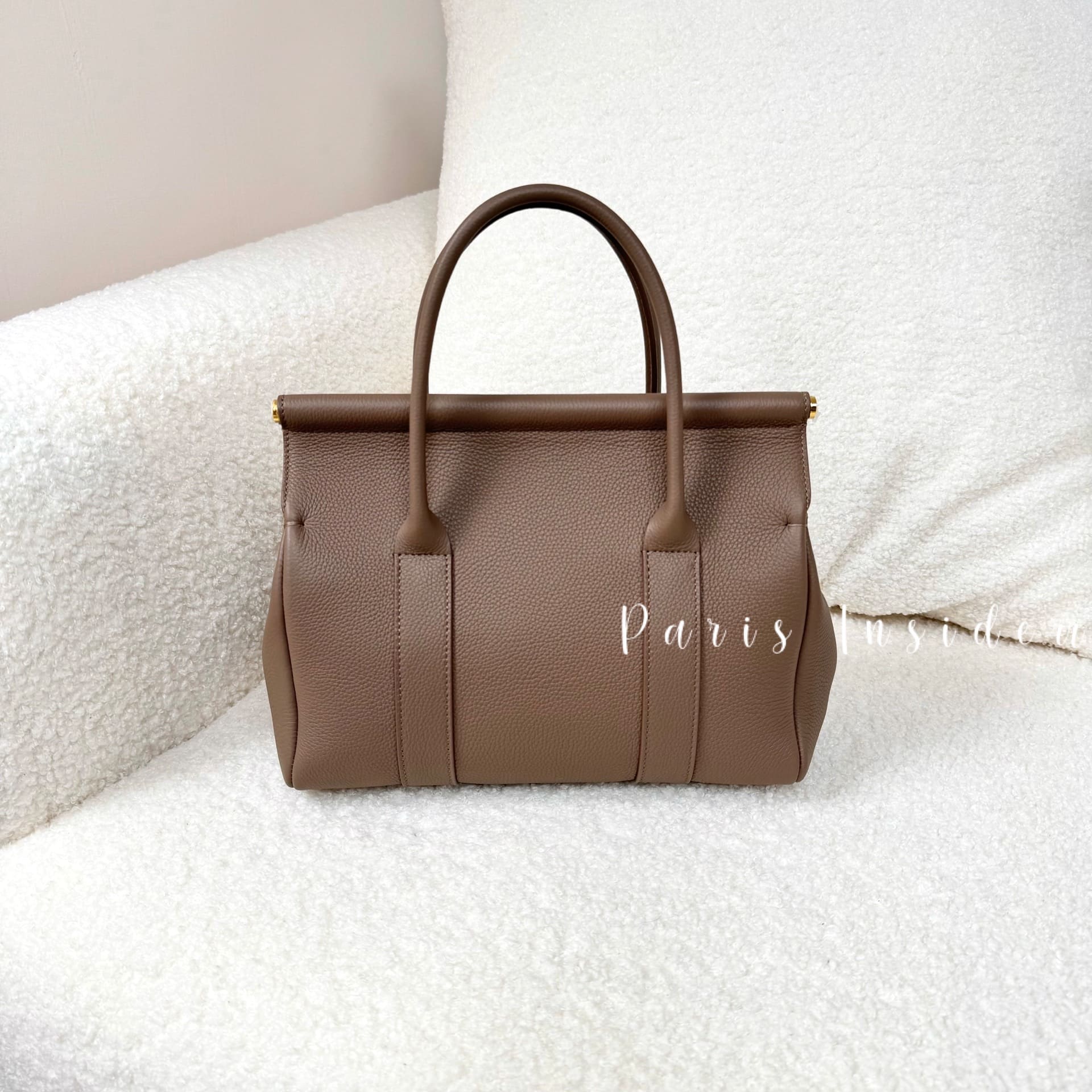 Loro Piana Loom 25 Bag Fossil With Sun Gold - Image 2
