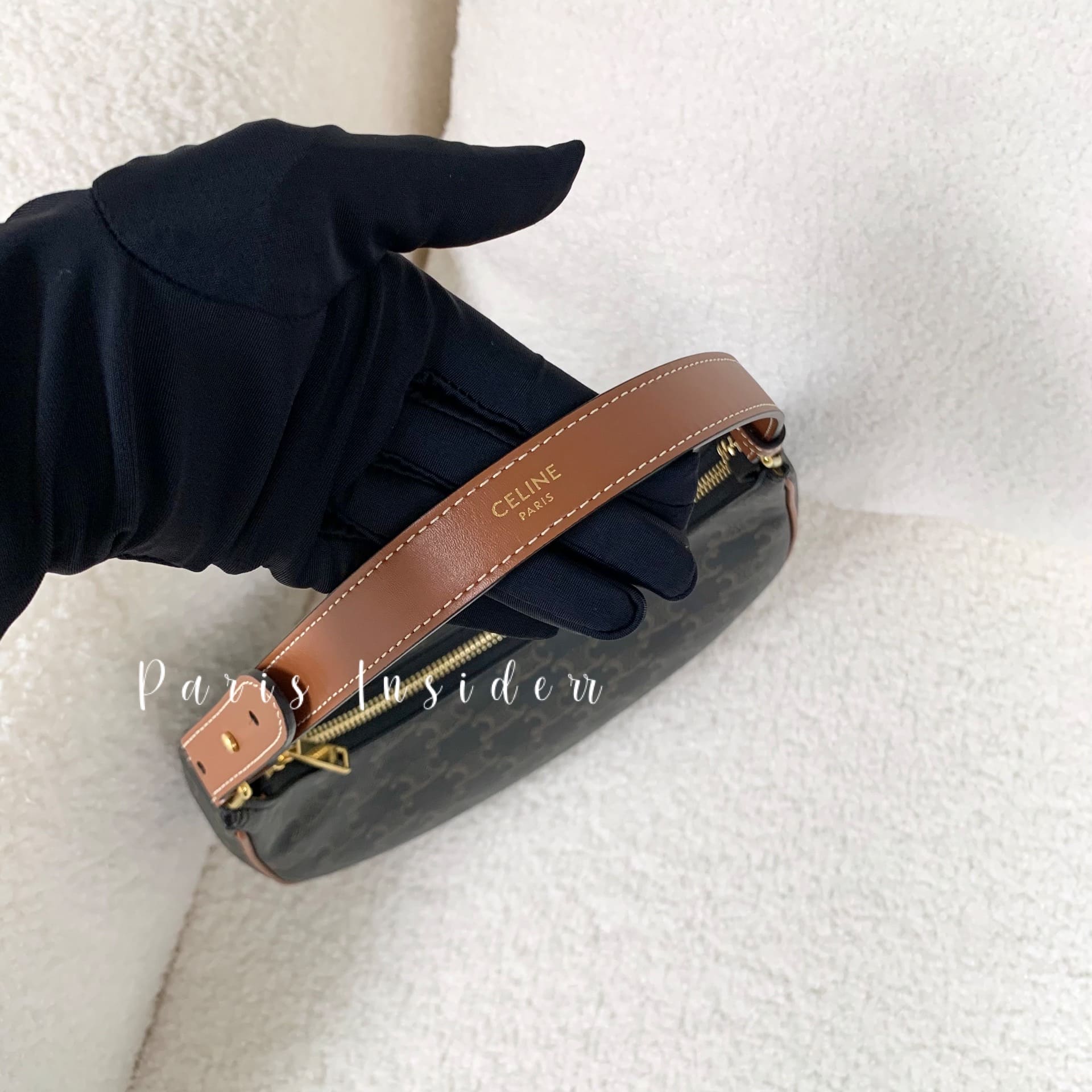 Celine Ava Triomphe Logo Bag Tan - Image 2