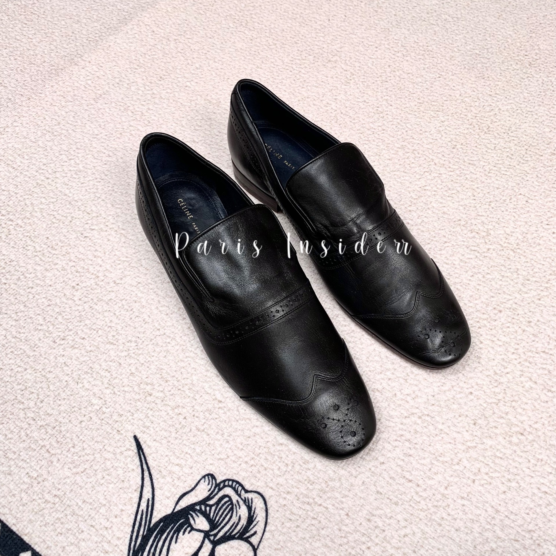 Celine Black Loafer Shoes