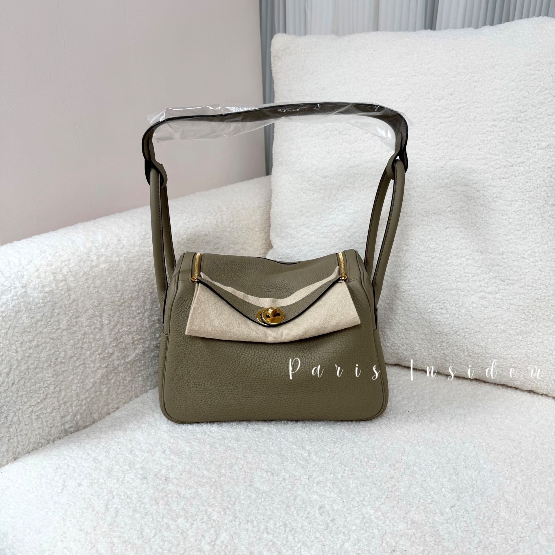 Hermes Lindy 26 Beige Marfa GHW