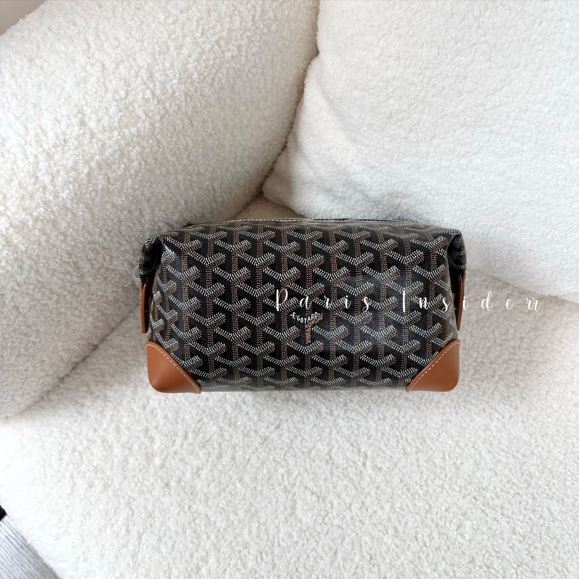 Goyard Bowling 25 Toiletry Bag Black With Tan