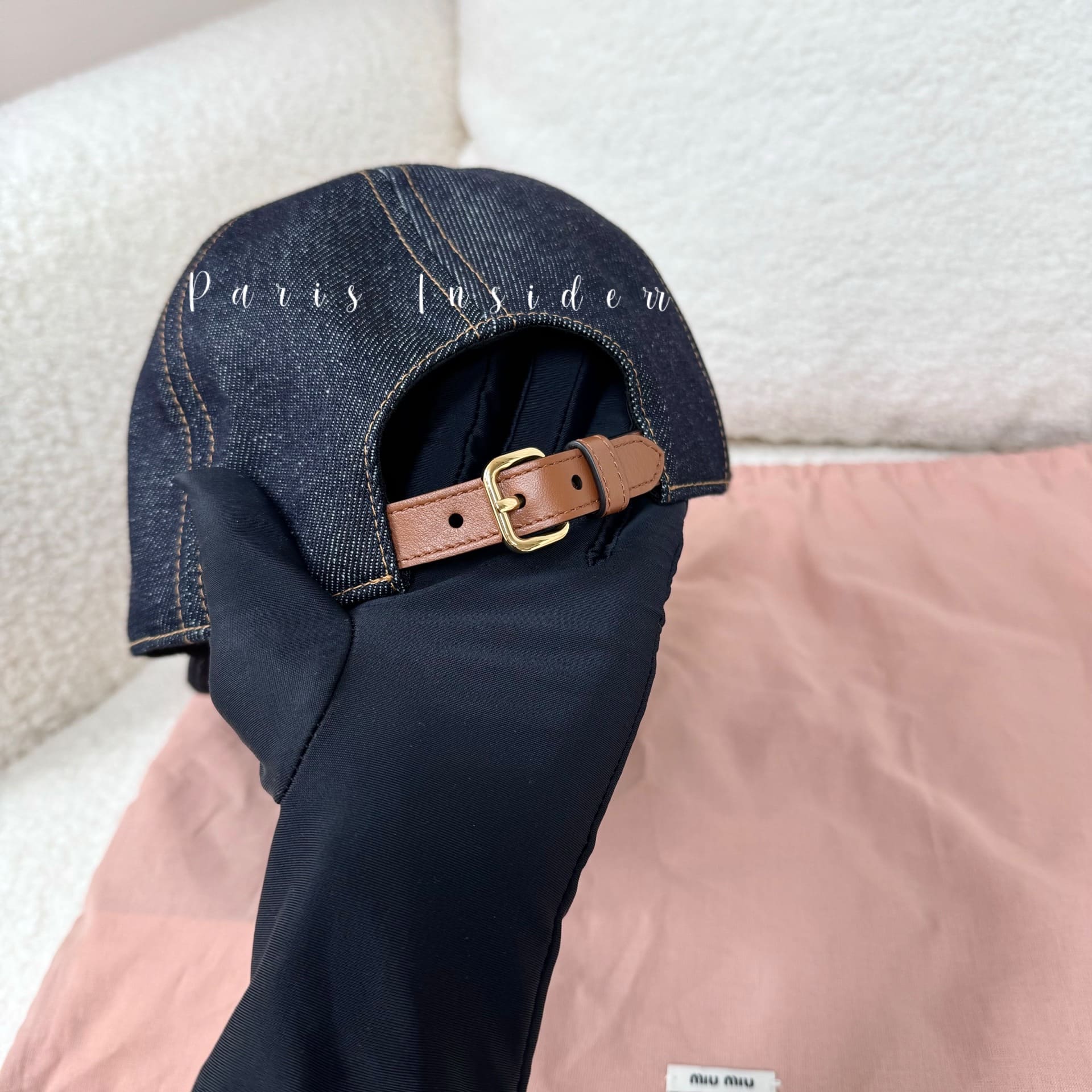 Miu Miu Blue With Brandy Denim Baseball Cap - Image 2