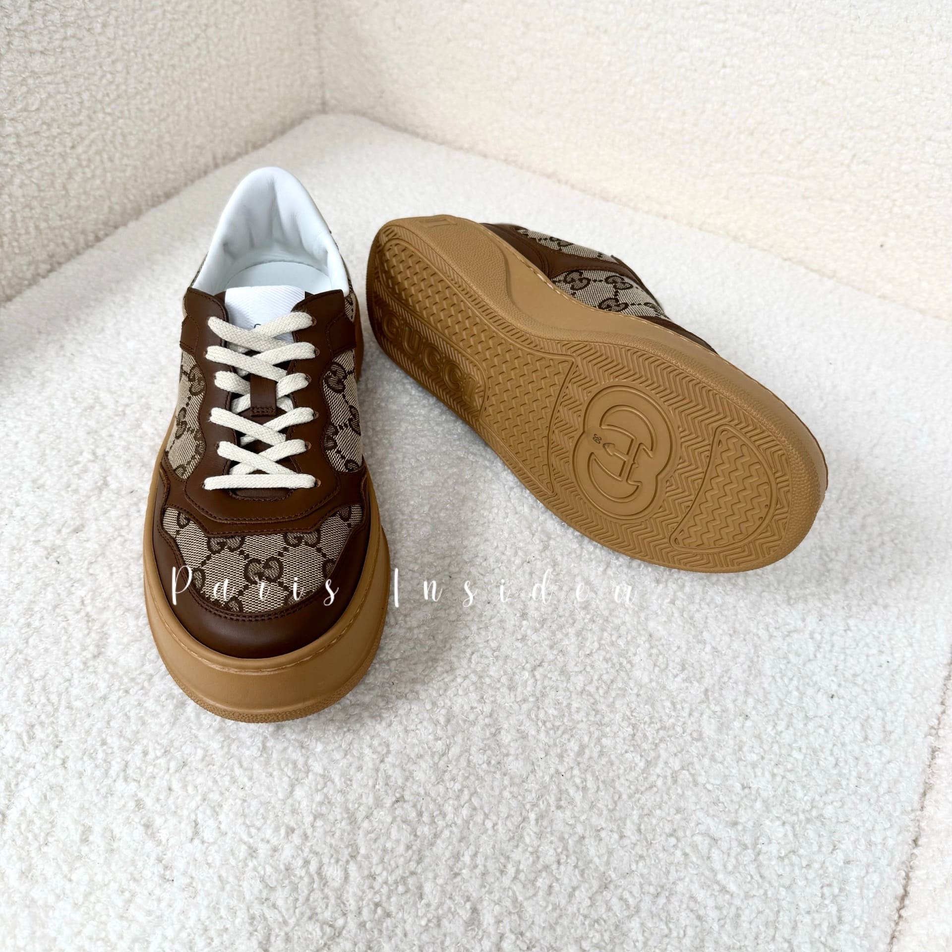Gucci GG Sneakers - Web Beige And Ebony 米色拼烏木 - Image 2