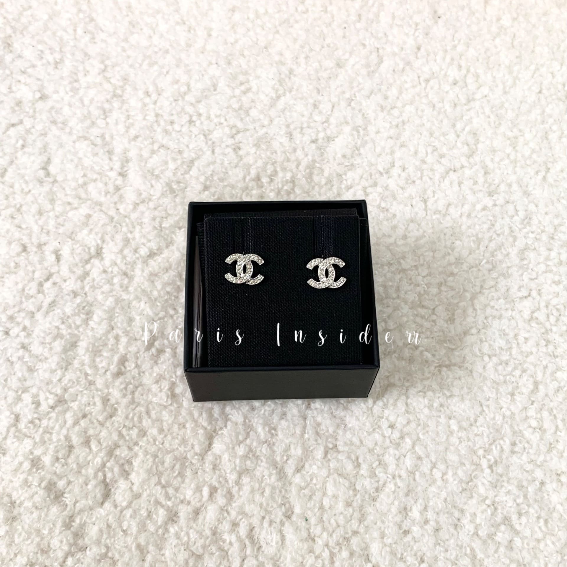 Chanel Classic Mini CC Logo Earrings ABE100 - silver 銀 - Image 2